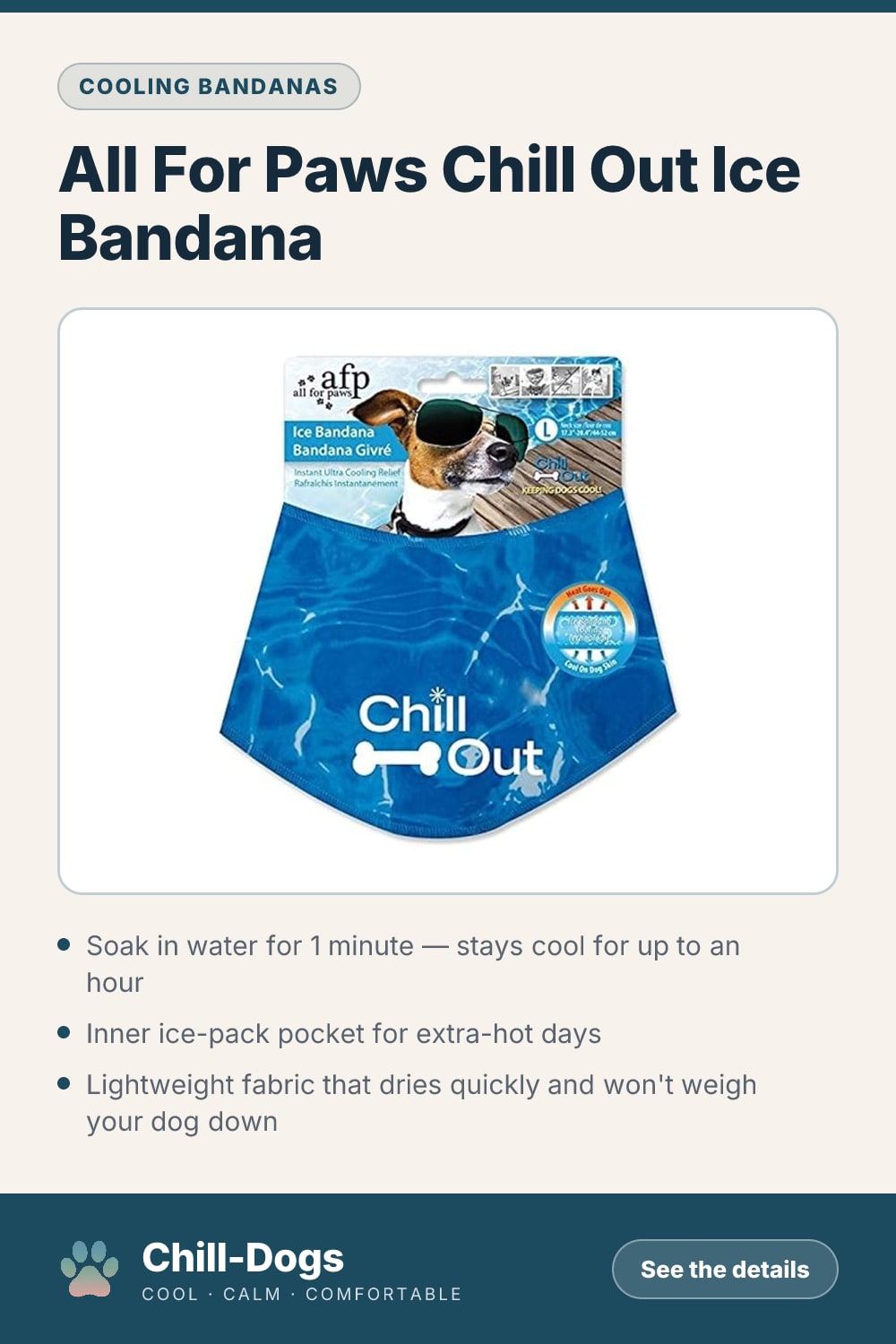 All For Paws Chill Out Ice Bandana — Chill-Dogs pin