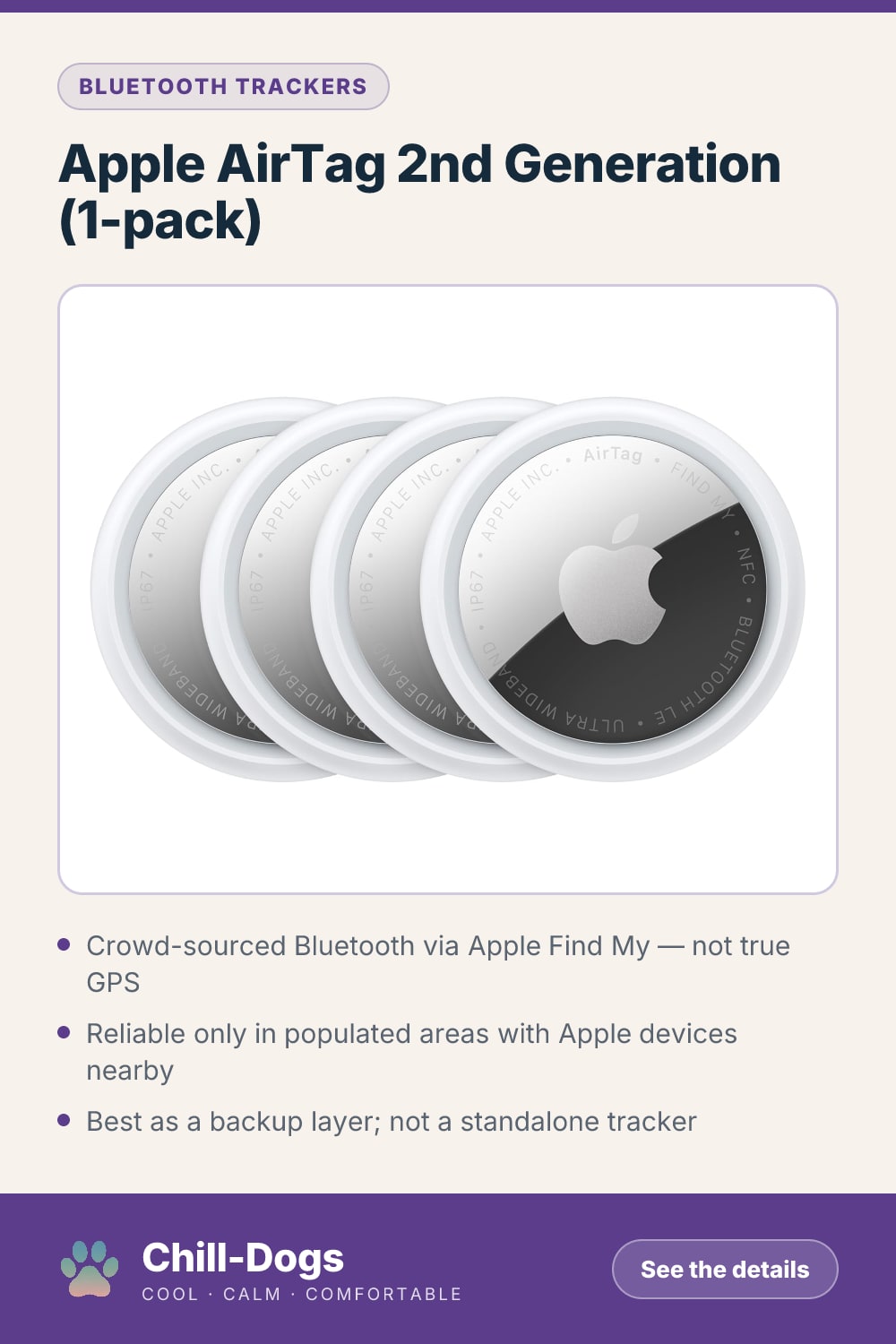 Apple AirTag 2nd Generation (1-pack) — Chill-Dogs pin