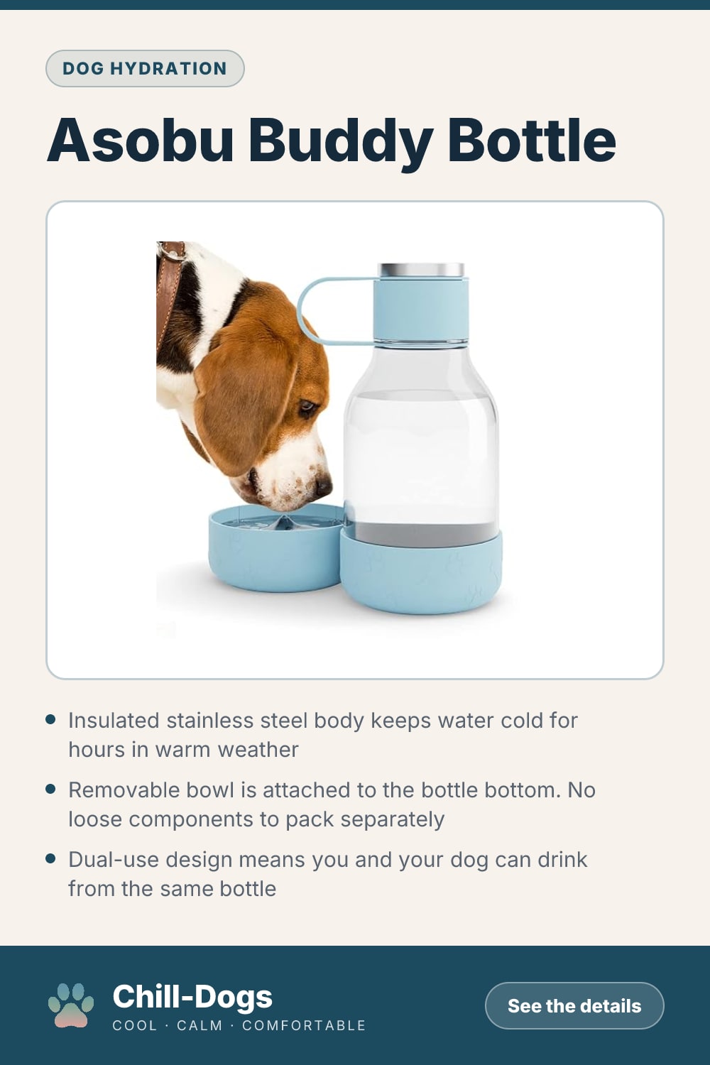 Asobu Buddy Bottle — Chill-Dogs pin