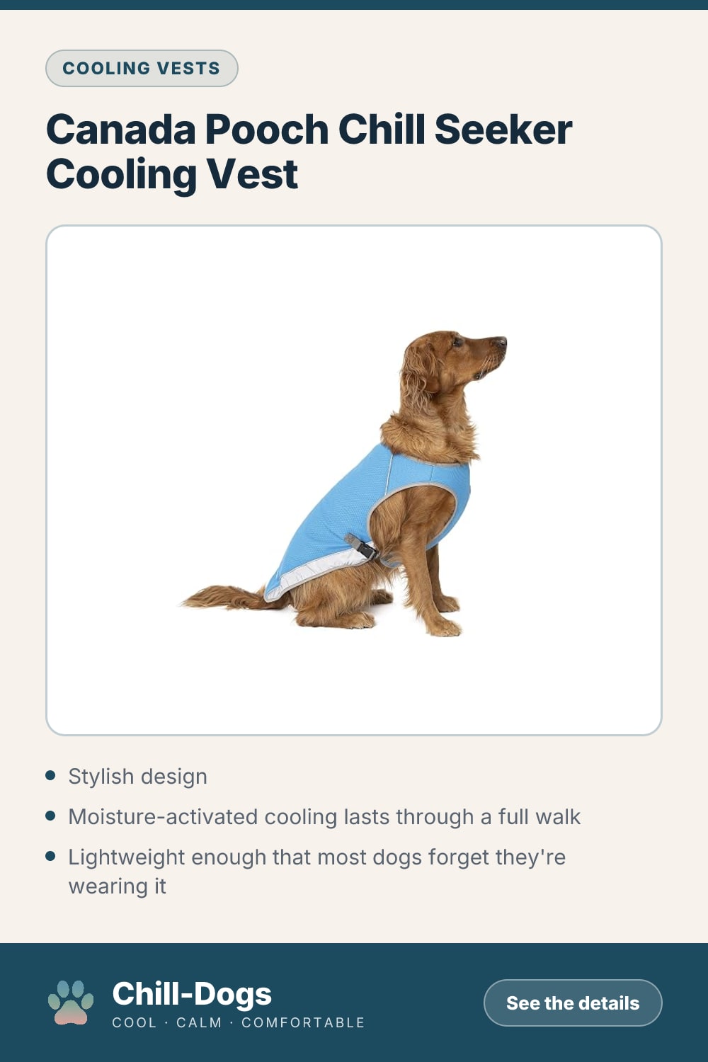 Canada Pooch Chill Seeker Cooling Vest — Chill-Dogs pin