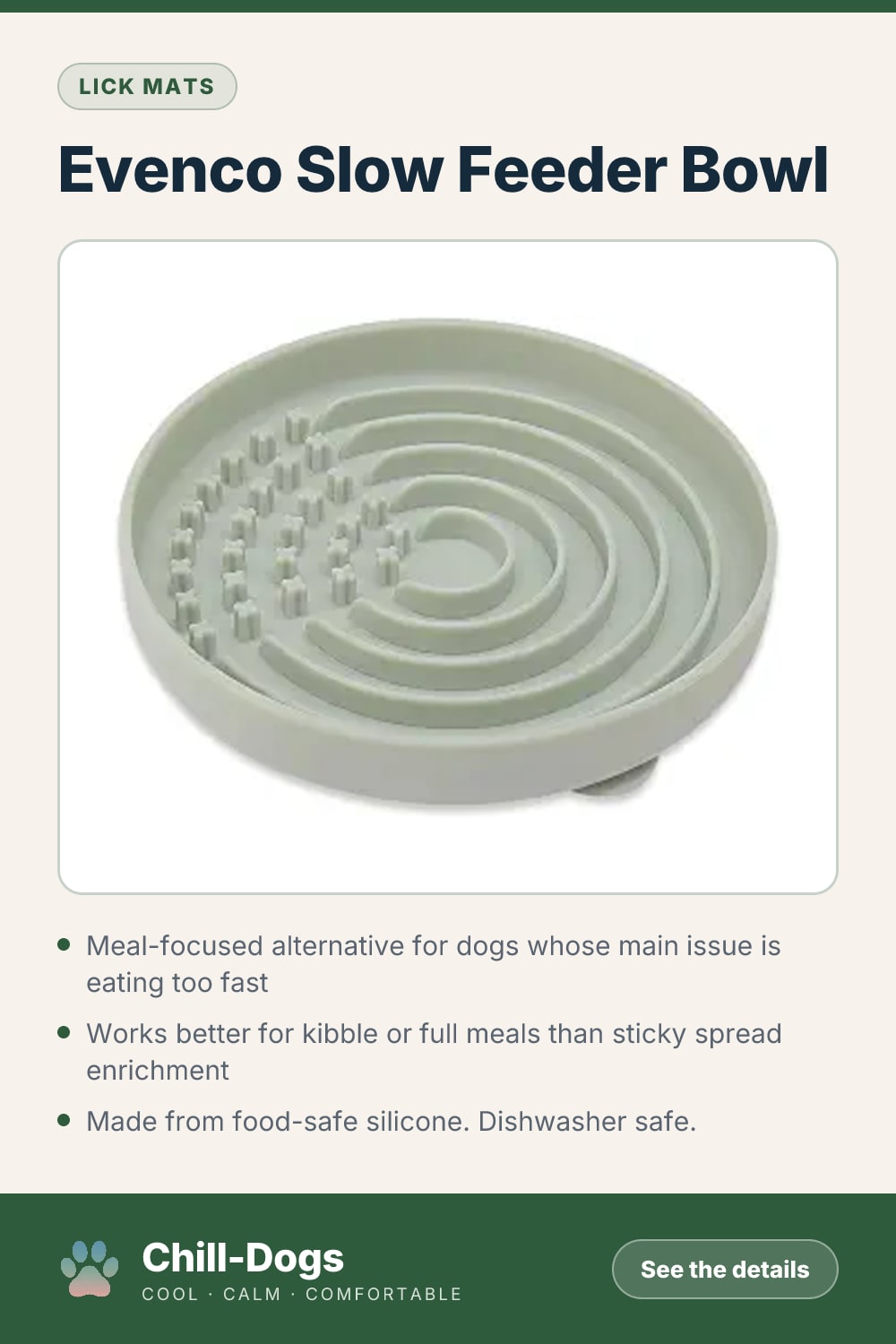 Evenco Slow Feeder Bowl — Chill-Dogs pin