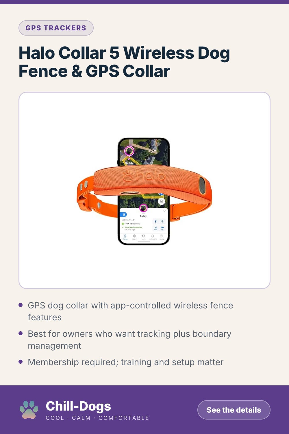 Halo Collar 5 Wireless Dog Fence & GPS Collar — Chill-Dogs pin