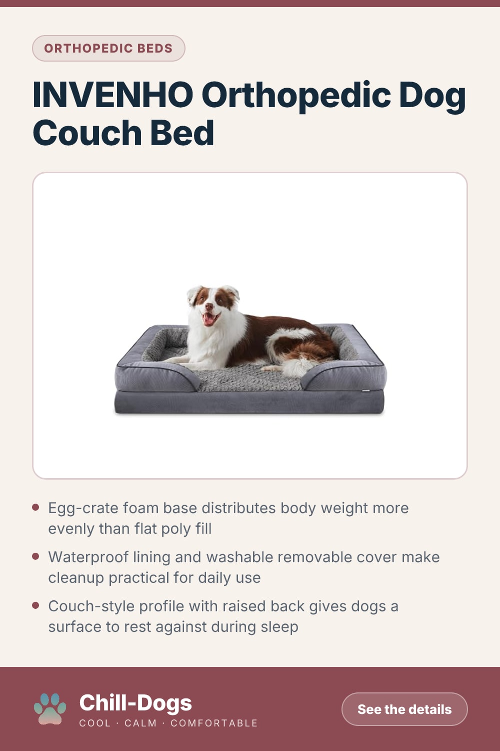 INVENHO Orthopedic Dog Couch Bed — Chill-Dogs pin