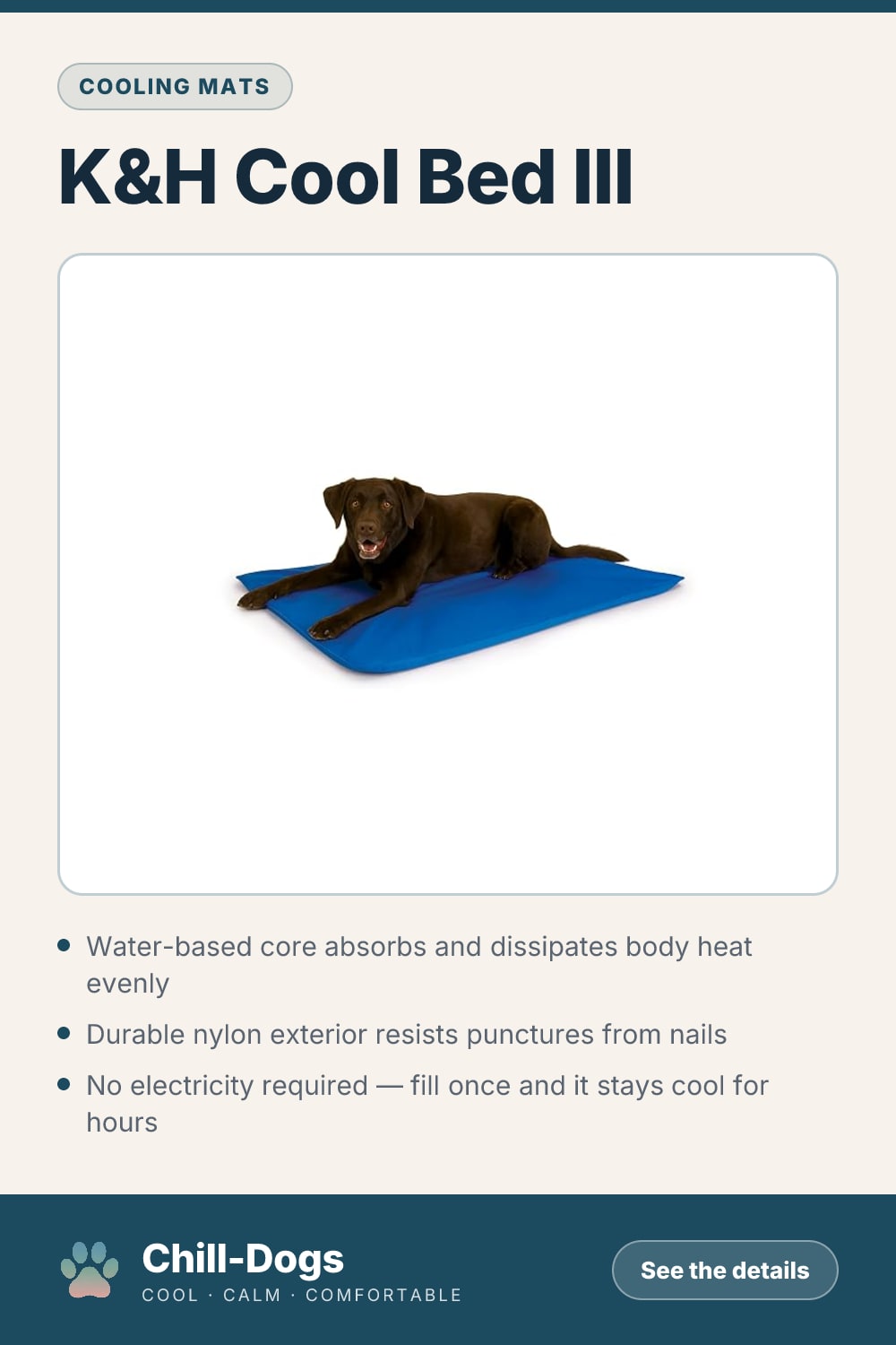 K&H Cool Bed III — Chill-Dogs pin
