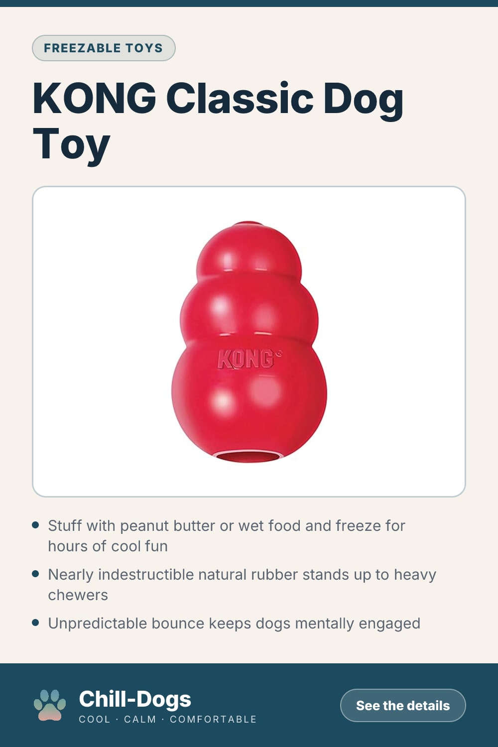 KONG Classic Dog Toy — Chill-Dogs pin