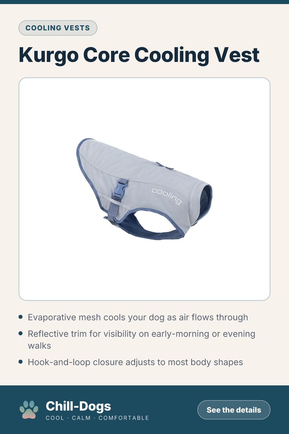 Kurgo Core Cooling Vest — Chill-Dogs pin