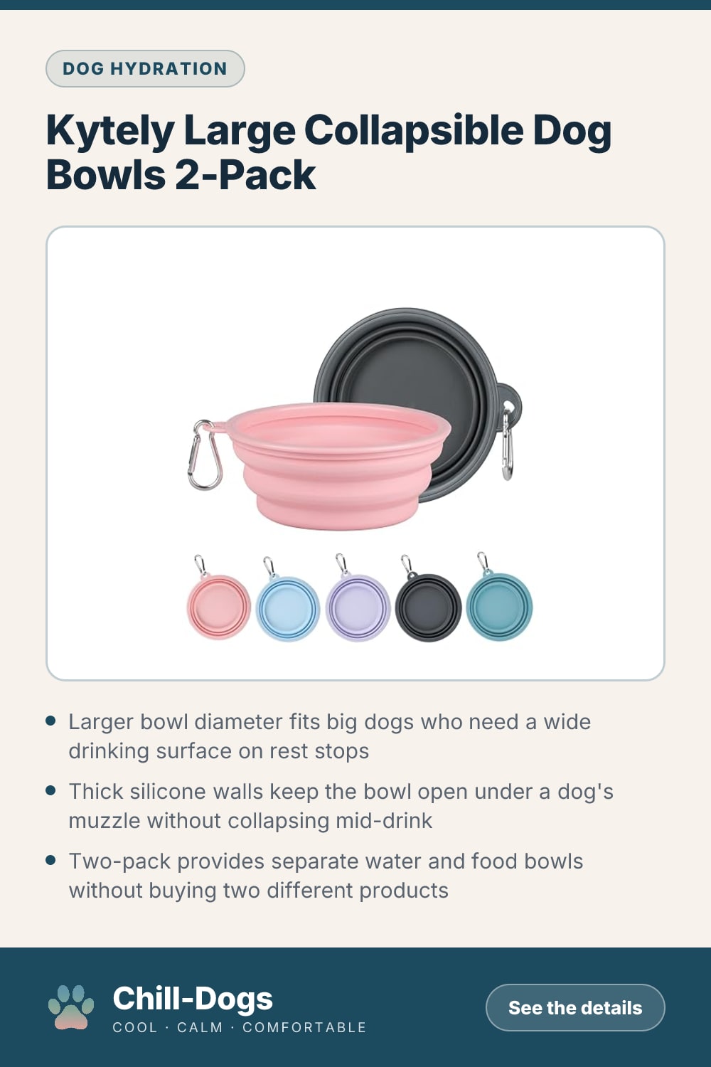 Kytely Large Collapsible Dog Bowls 2-Pack — Chill-Dogs pin