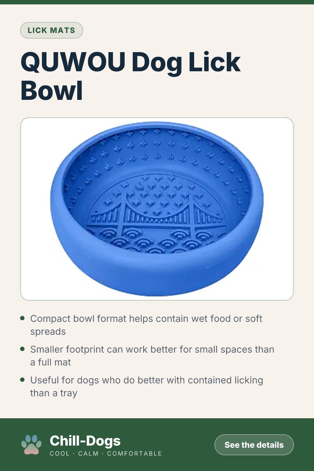 QUWOU Dog Lick Bowl — Chill-Dogs pin