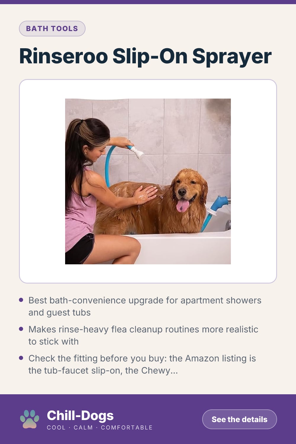 Rinseroo Slip-On Sprayer — Chill-Dogs pin