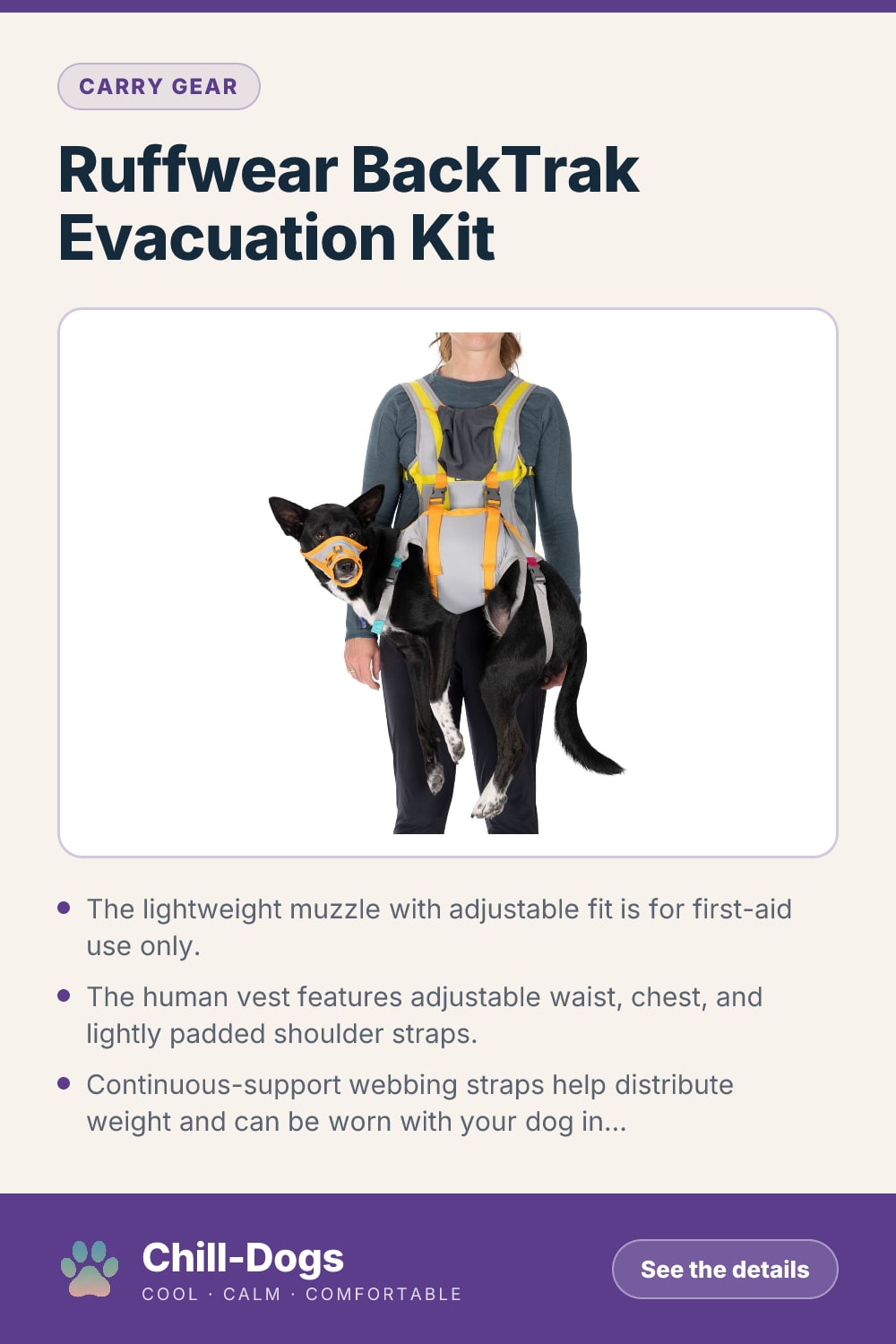 Ruffwear BackTrak Evacuation Kit — Chill-Dogs pin